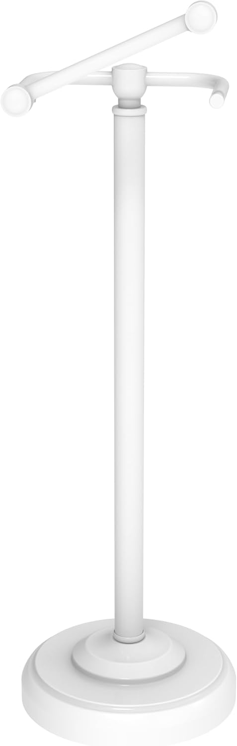 Toilet Paper Holder Stand, Brushed Nickel Toilet Paper Holder Free Standing, Post Pivoting Design & Stable Weighted Base SUS304 Stainless Steel for Bathroom(Mega Roll)