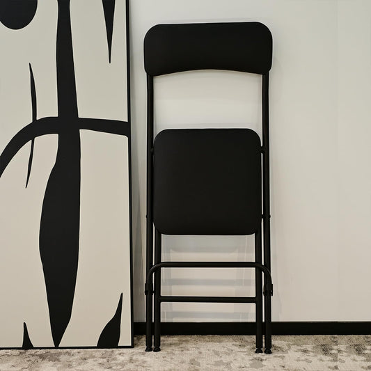 Amazon Basics Folding Stool with footrest, 300lb Capacity, 24" Height, Black, Set of 2