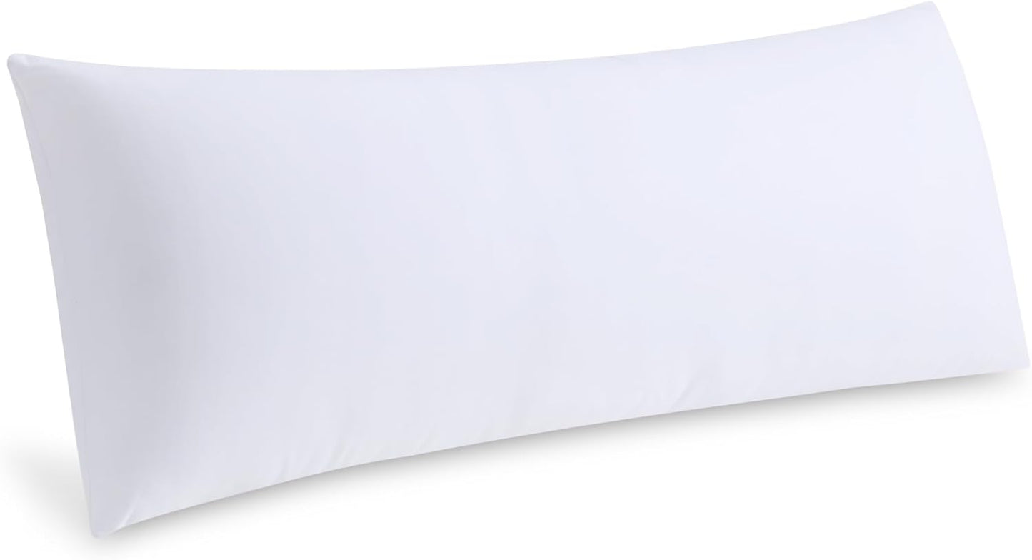 Leeden Body Pillow for Adults - Premium White Firm Fluffy Long Pillow - 21 x 54 Soft Plush Full Body Pillows - Adjustable Side Pillow for Sleeping