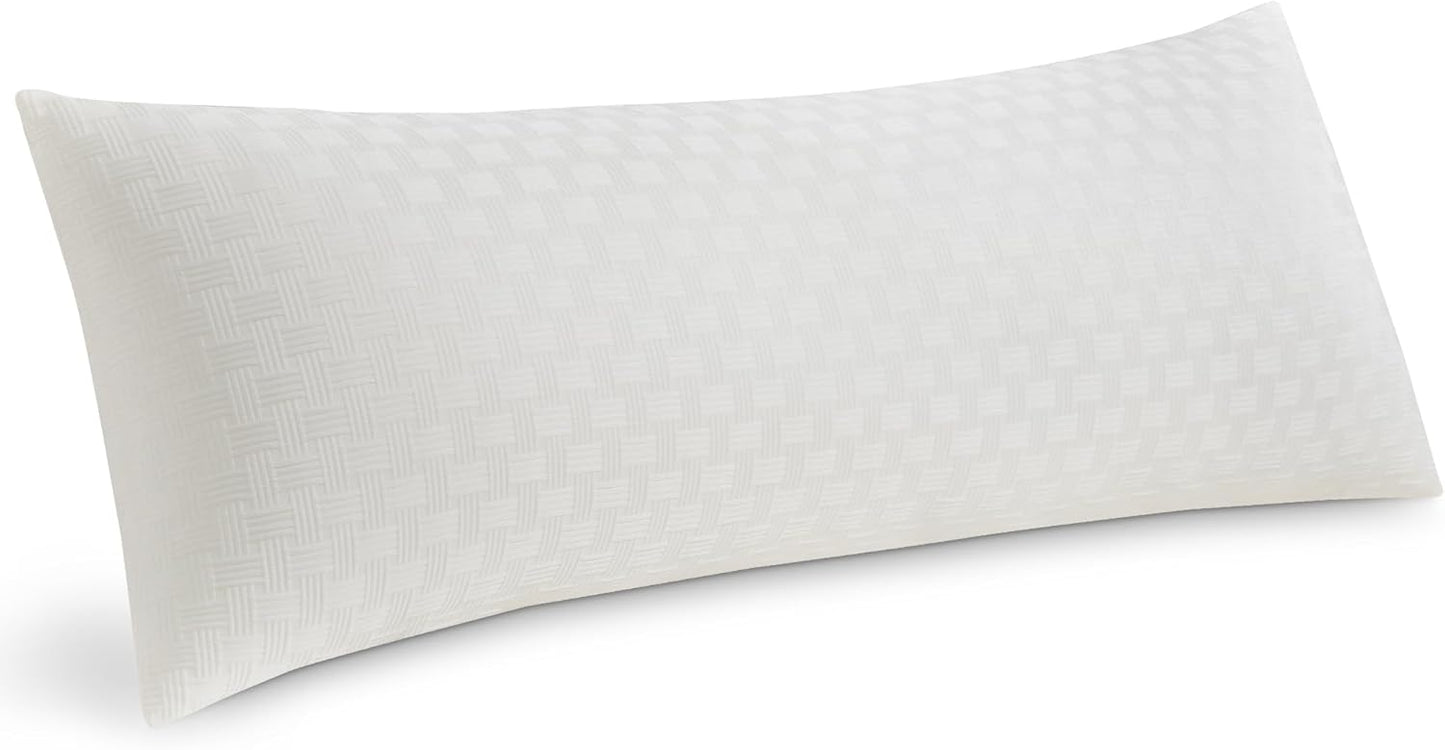 Leeden Body Pillow for Adults - Premium White Firm Fluffy Long Pillow - 21 x 54 Soft Plush Full Body Pillows - Adjustable Side Pillow for Sleeping