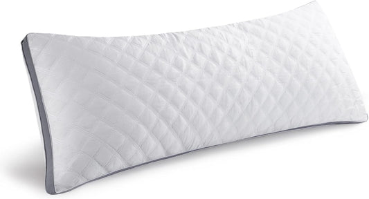 Leeden Body Pillow for Adults - Premium White Firm Fluffy Long Pillow - 21 x 54 Soft Plush Full Body Pillows - Adjustable Side Pillow for Sleeping
