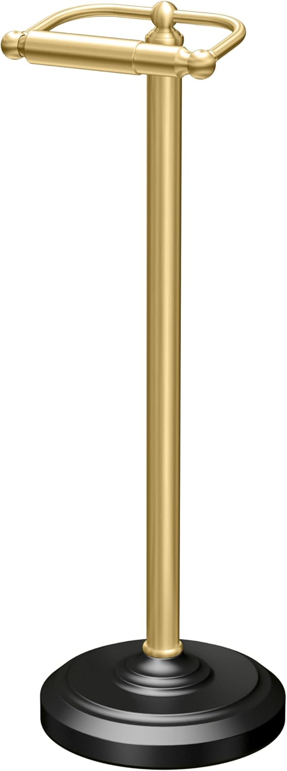 Gatco 1436C Pedestal Toilet Paper Holder, Chrome Large, 22" H