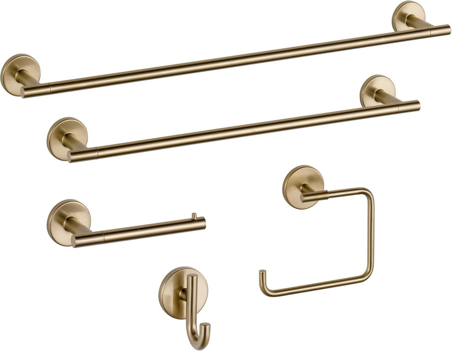 Delta Trinsic (1-Pack) Toilet Paper Holder Champagne Bronze Tissue Roll Holder for Bathroom Organization and Storage Single Post Toilet Tissue Holder Wall Bathroom Accessories 75950-CZ
