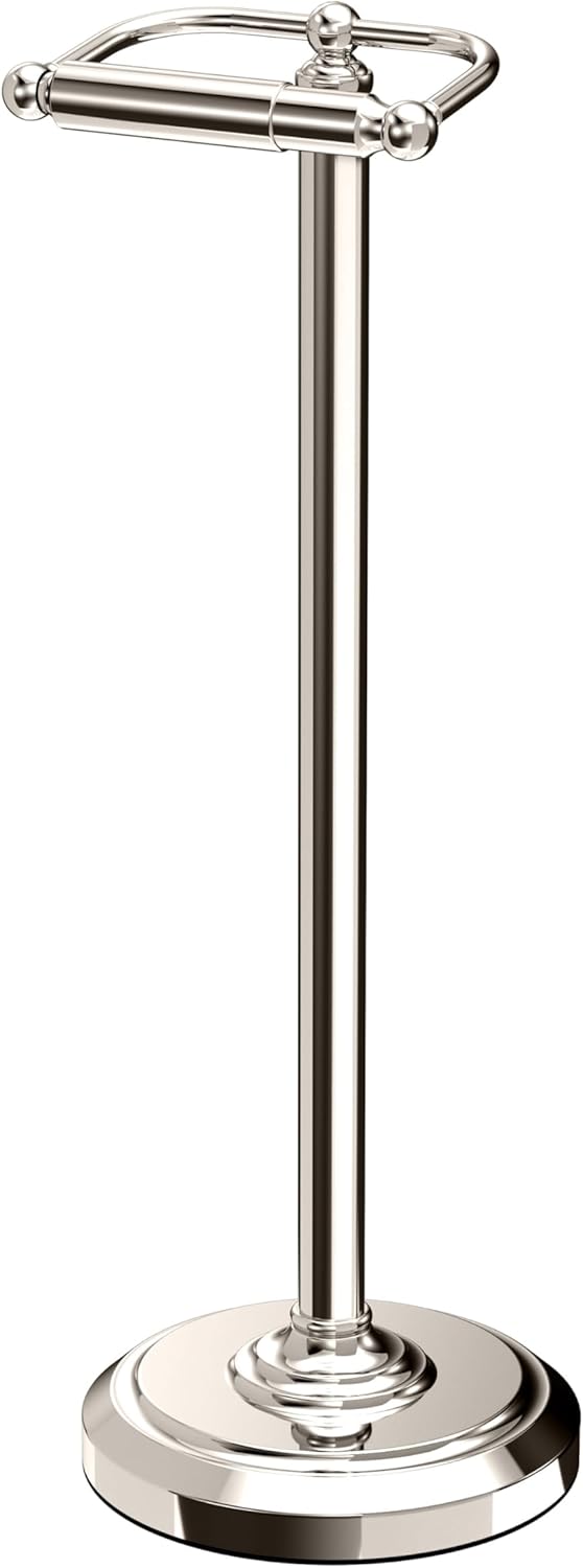 Gatco 1436C Pedestal Toilet Paper Holder, Chrome Large, 22" H