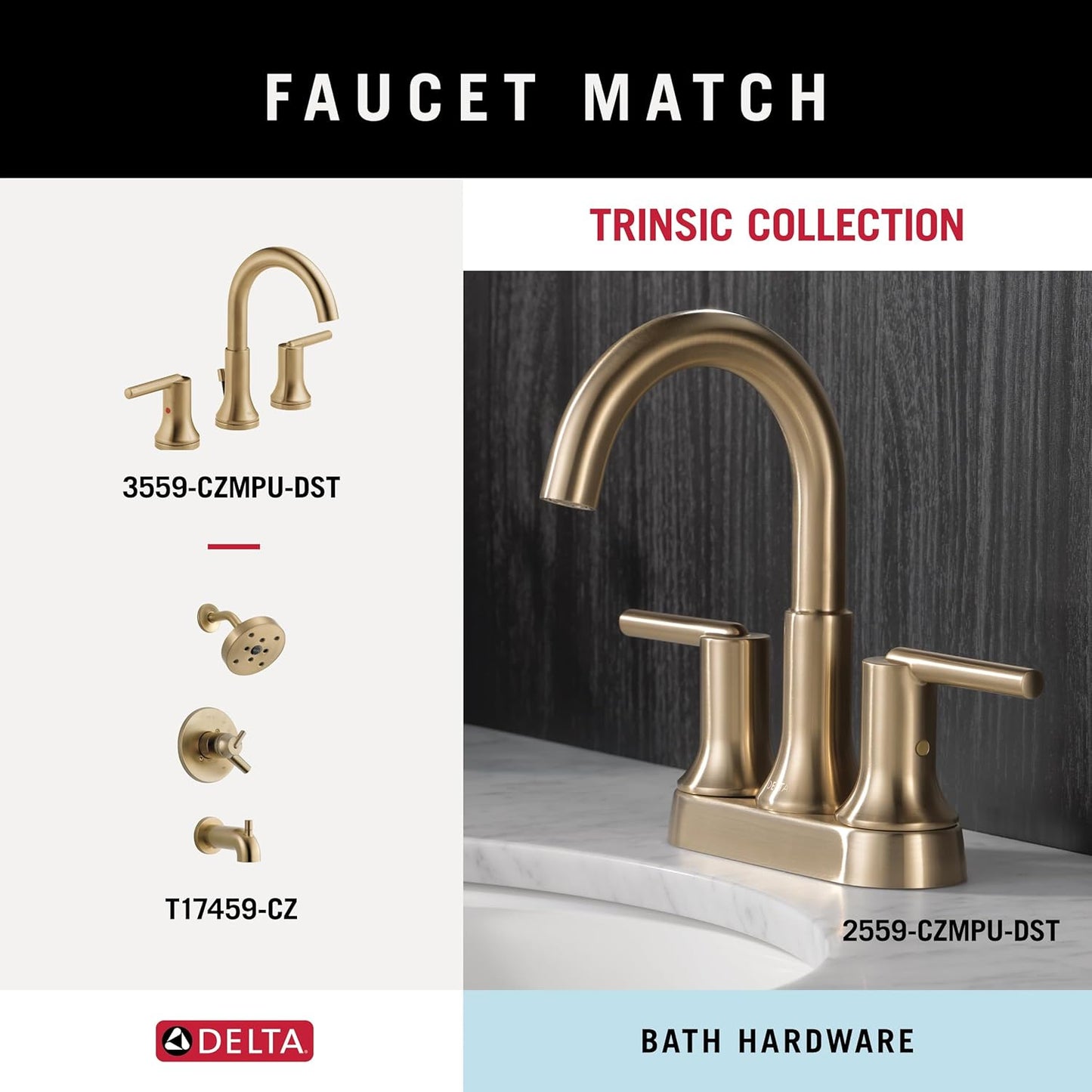 Delta Trinsic (1-Pack) Toilet Paper Holder Champagne Bronze Tissue Roll Holder for Bathroom Organization and Storage Single Post Toilet Tissue Holder Wall Bathroom Accessories 75950-CZ