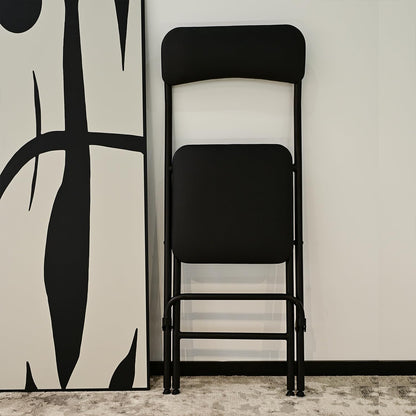 Amazon Basics Folding Stool with footrest, 300lb Capacity, 24" Height, Black, Set of 2