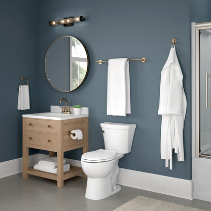 Delta Trinsic (1-Pack) Toilet Paper Holder Champagne Bronze Tissue Roll Holder for Bathroom Organization and Storage Single Post Toilet Tissue Holder Wall Bathroom Accessories 75950-CZ